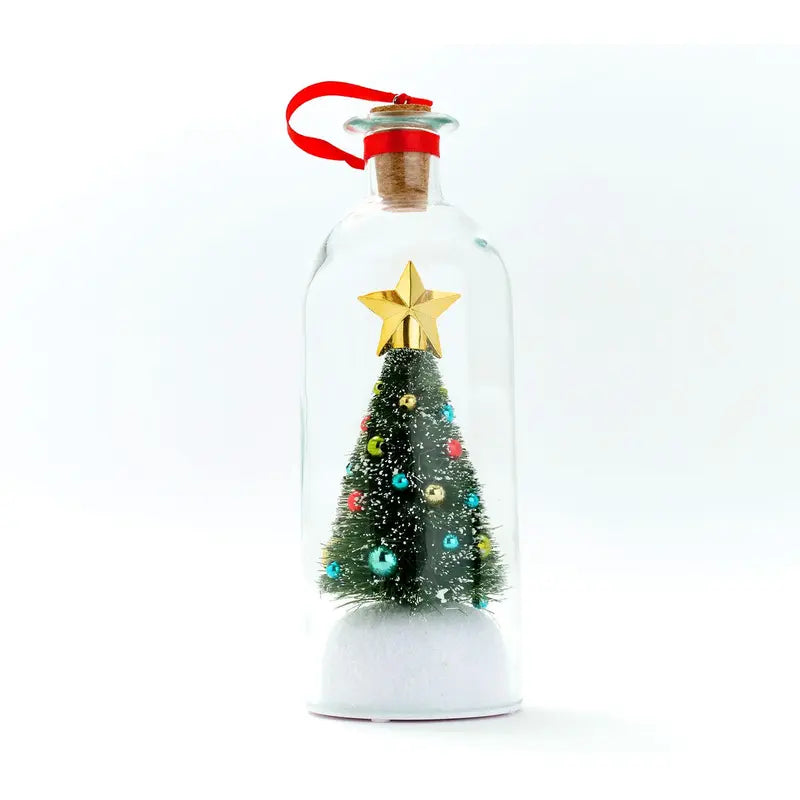 Lunoya 8" Recordable Christmas Tree Message In a Bottle