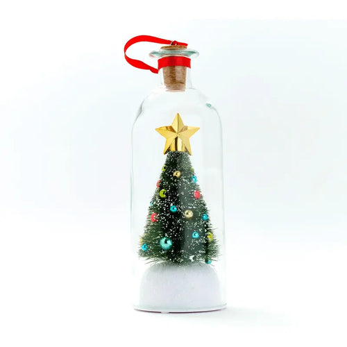 Lunoya 8" Recordable Christmas Tree Message In a Bottle