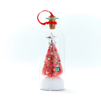 Lunoya 8" Recordable Christmas Tree Message In a Bottle