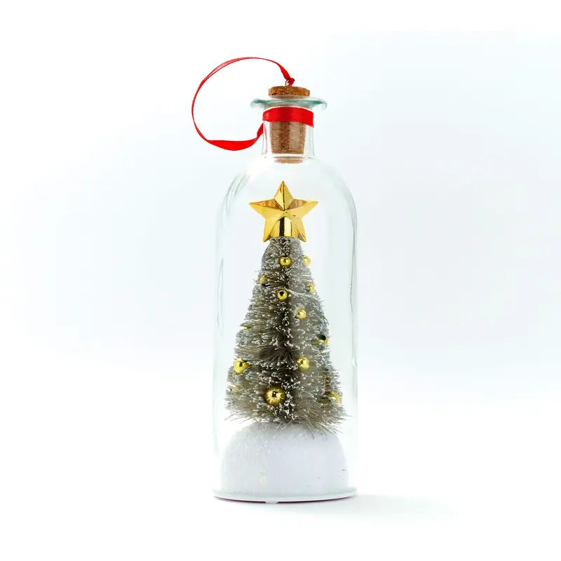Lunoya 8" Recordable Christmas Tree Message In a Bottle