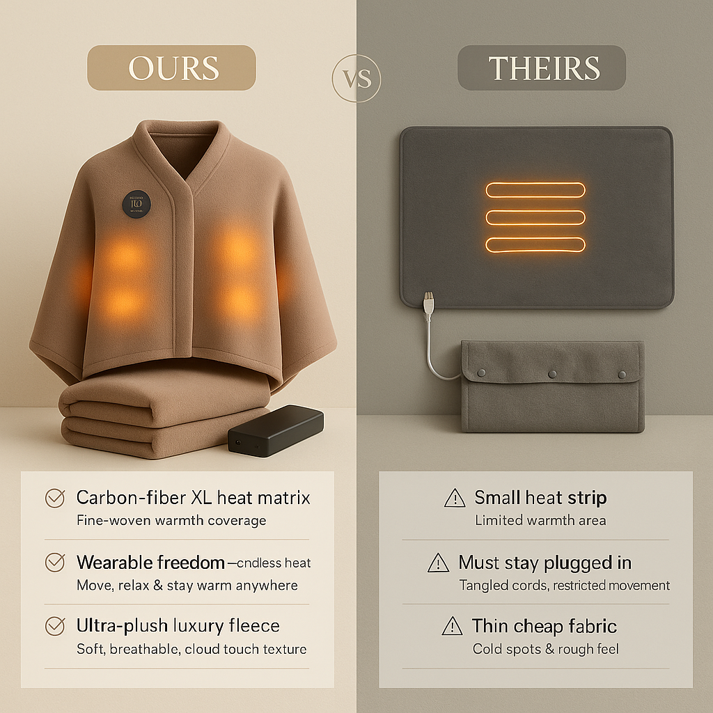 Lunoya Portable Heated Blanket