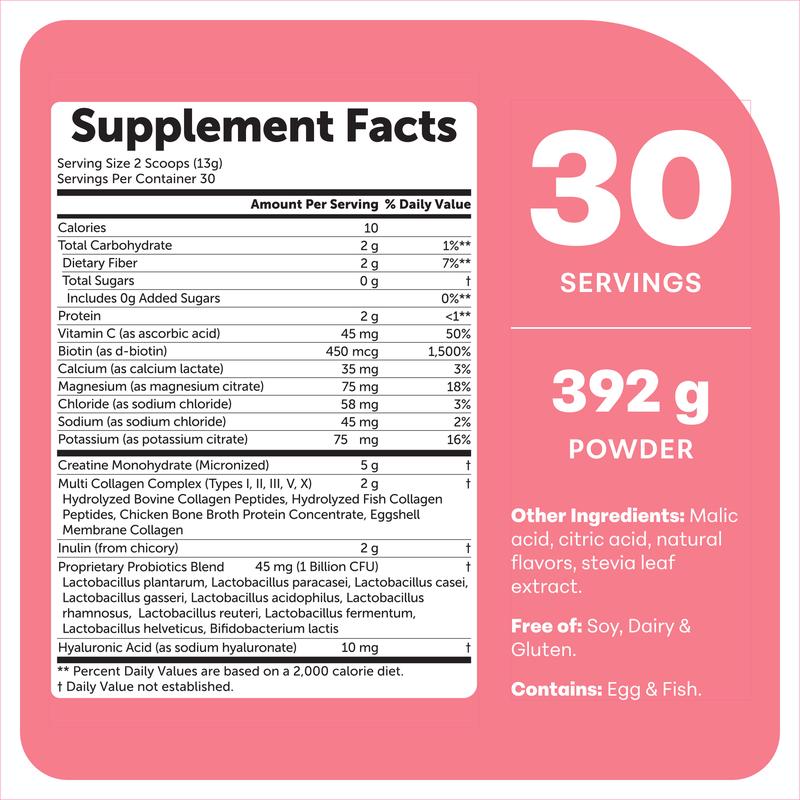LUNOYA Peach Pout Creatine Mix