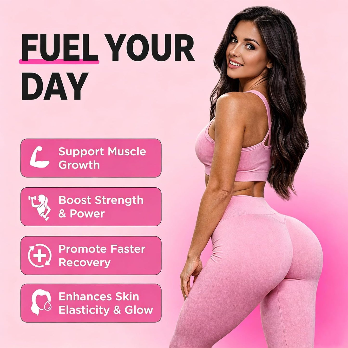 LUNOYA Peach Pout Creatine Mix