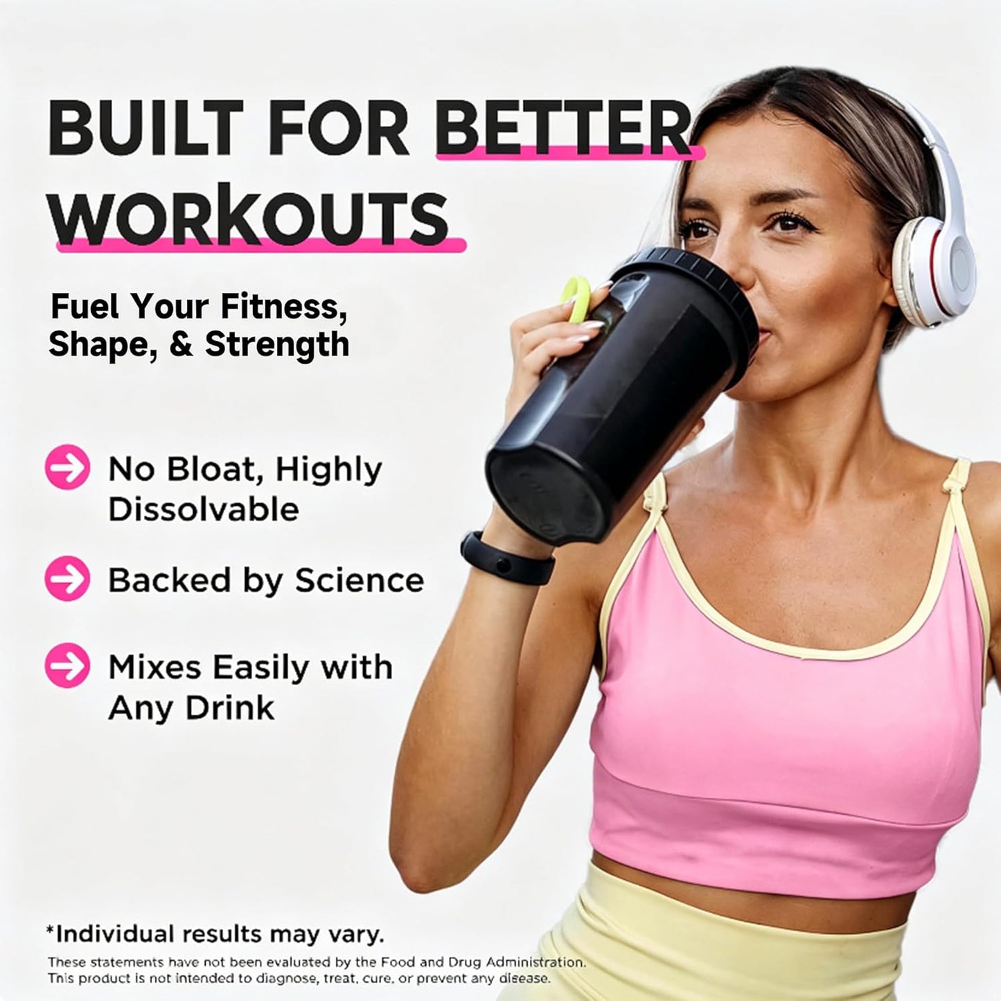 LUNOYA Peach Pout Creatine Mix