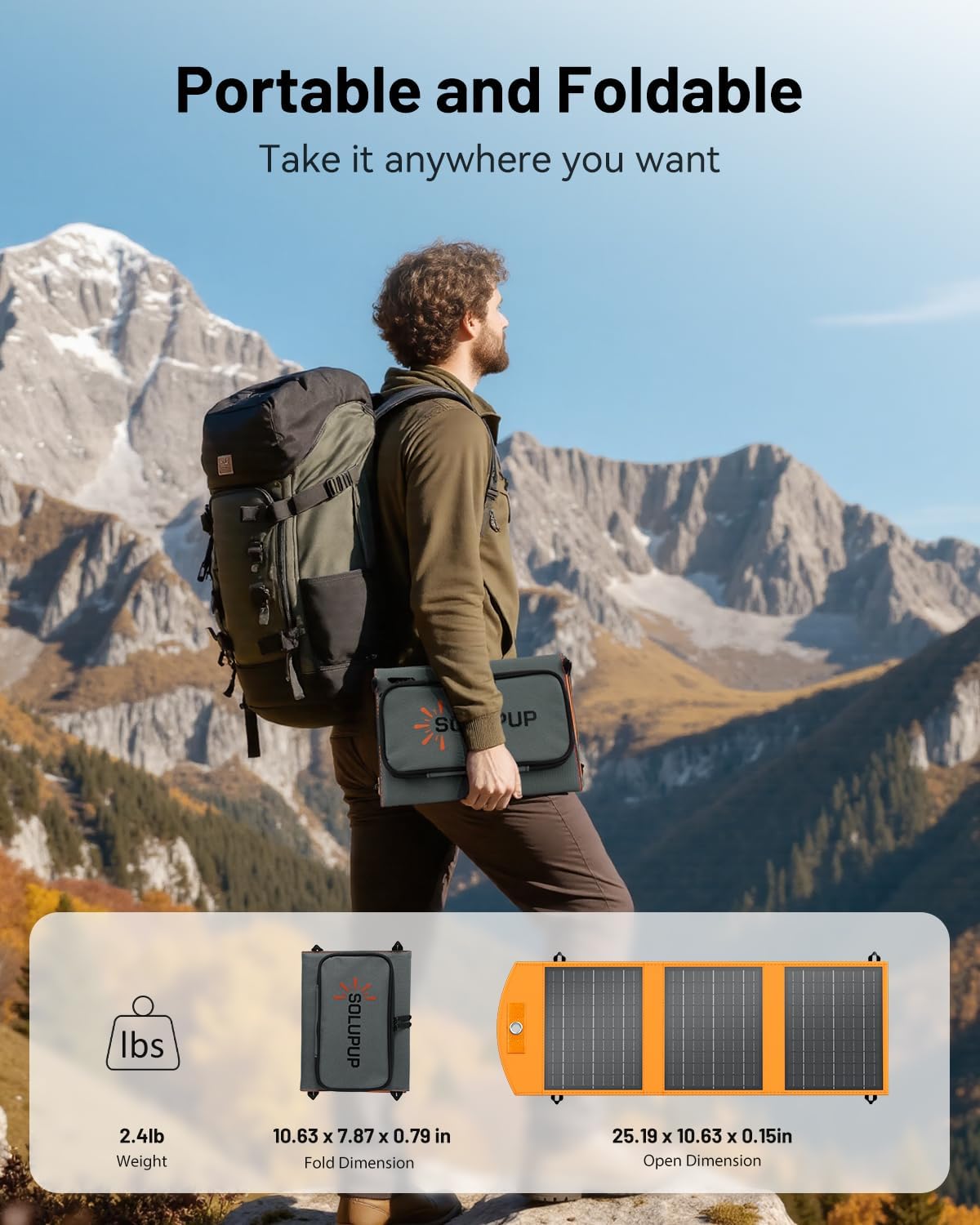 LUNOYA Solar Powered Charger